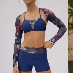 Five - Shadow Shrug -Indigo Blue Floral