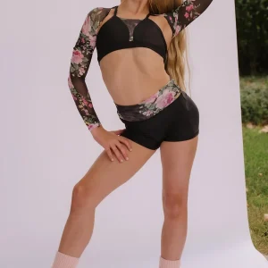 Five- Everyday Hybrid Breathe Short- 3"-  Black Floral